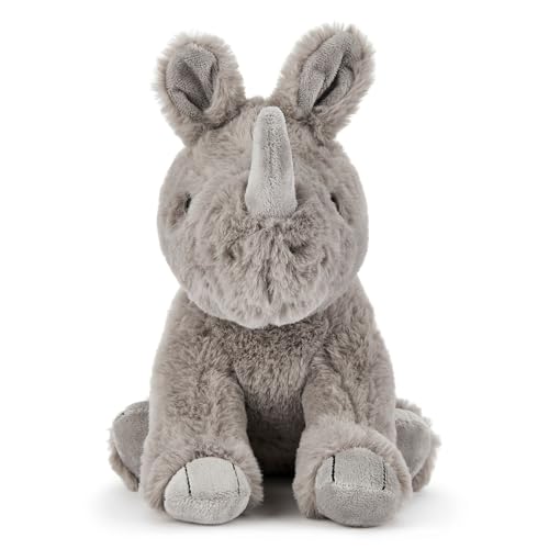 Zappi Co Robin the Rhino Plush Toy Rhinoceros (22cm) Horned Wonder - Soft, Cuddly, 100% Recycled - Mighty African Friend - Image 2