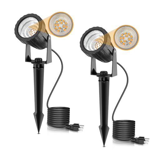 Image of L LOHAS LED 12W Dusk to Dawn Outdoor Spotlight Landscape Light 2 Pack