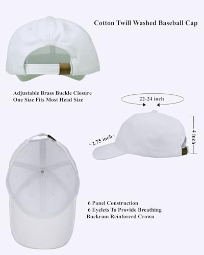Image of Gelante Cotton Twill Washed Unstructure Baseball Cap - Adjustable Blank Hat for Men Women - Wholesale Bulk Lot of 6 Pack