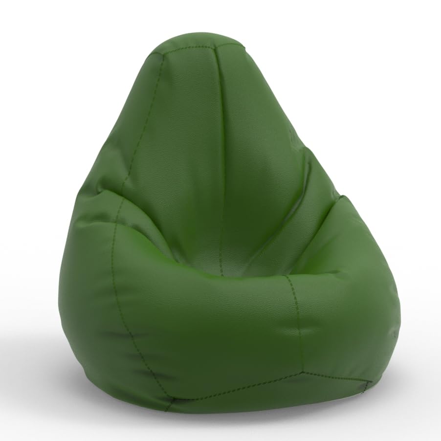 Image of Bean Bag Chair Cover | Size: 1XL | Color: Mehendi | Without Beans | Premium Leatherette Cover (CMF 0501)