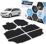 CLIM ART Honeycomb Custom Fit Floor Mats for Honda Odyssey 2018-2023, 1&2 Row, Car Mats Floor Liner, All-Weather, Car Accessories Man & Woman, Black/Black - FL011618128