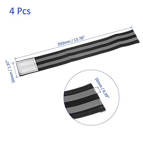M METERXITY 4 Pack Reflective Bands, Safety Reflector Tape Strip, High Visibility Reflective Running Gear - Image 4