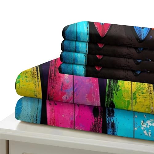 Housse de couette surf 260x220 cm avec taies en microfibre douce