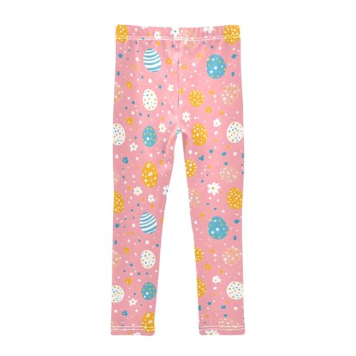 Pastel Easter Egg Flower Girls Leggings Soft Stretch Workout Yoga Dance Pants for Kids Casual Tights2