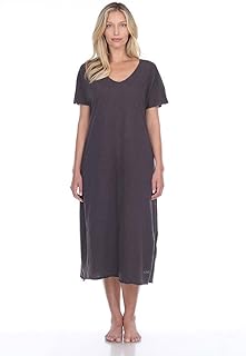 Women's Chelsea-Cotton Short Sleeve Long Dress with Poetic Quote