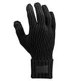 Nike Unisex City Knit Running Gloves (1 Pair) – Ribbed Knit with Folded Cuff for Cold Weather Wear (Black, Medium)