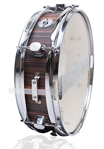 GRIFFIN Snare Drum – 13"x3.5" Poplar Shell (Piccolo littleSNAP Series) with Black Hickory Finish, Coated Drum Head, Bright Tone & Deluxe Percussion Sound - Thumbnail 2