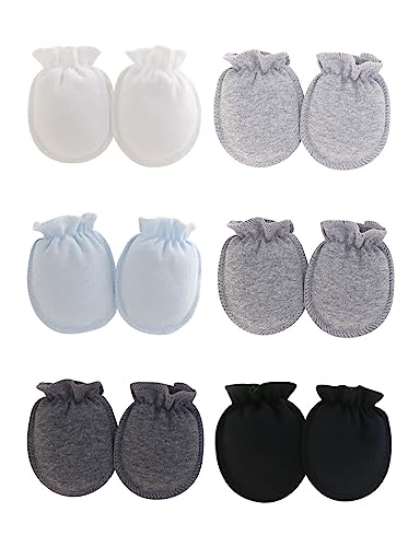 Image of ZURLEFY Cute Baby Mittens Newborn, No Scratch Baby Boy Mittens, Baby Girl Hat Gloves for Toddlers, Infant, Newborn