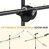 Microphone Stand, Ohuhu Mic Stand Tripod with Mic Clips, Boom Microphone Stand for Kids Adults, Microphone with Stand for Singing Speech Home Studio Usage, Height Adjustable, Light Weight #4