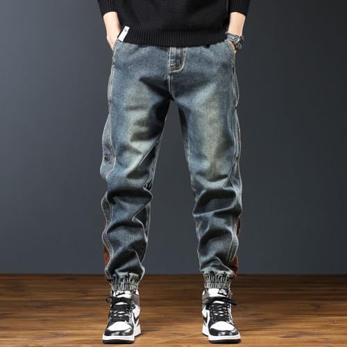 Jeans for Men Relaxed Fit Tapered High Waisted Designer Cool Trendy Jogger Denim Pants3