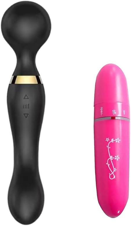HOLD N PLAY Personal Massage for Women, With Multiple Speeds, Pink and White, 2-Piece Set