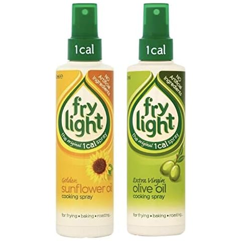 2 x Frylight Mixed 1 x Extra Virgin Olive Oil & 1 x Sunflower Oil Cooking Spray 190 ml x 2 ( Pack of 2 ) Cover