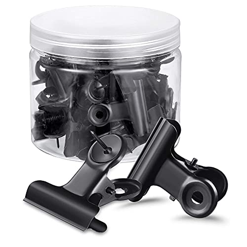 Petits Clips, 30 Pièces Clip en Métal, Pinces Clip, Clip Punaise, Petits Clips Metal, Clips de Fichiers, Utilisés pour Les Sacs de Nourriture, Photos, Artisanat, Dessins, Avec des Pots Cover