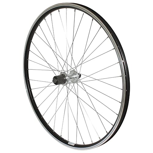 Roue VTT 26 P2R arriere double paroi noire avec moyeu alu haute resistance