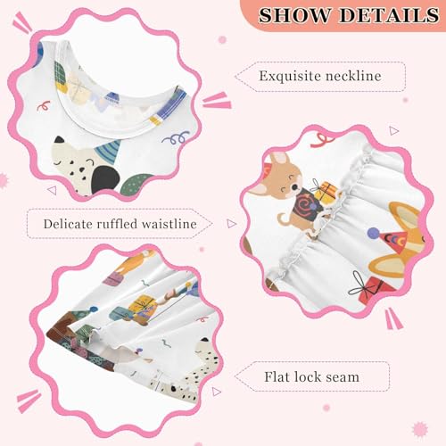 Girls Dress Sleeveless Summer Dress for Casual Home Beach Play Size 2T-8Y3