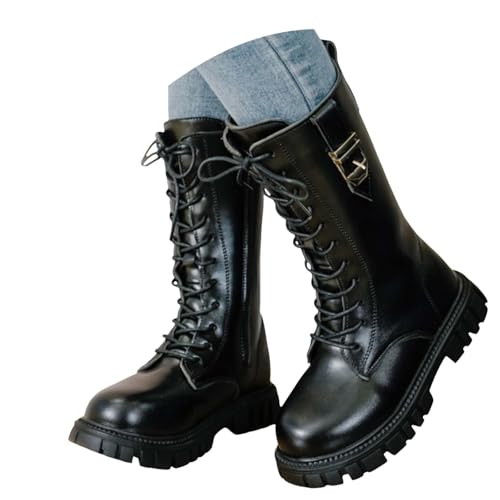 Stiefel Mädchen mit Fleece Gefüttert, Boots Mädchen Langschaft...