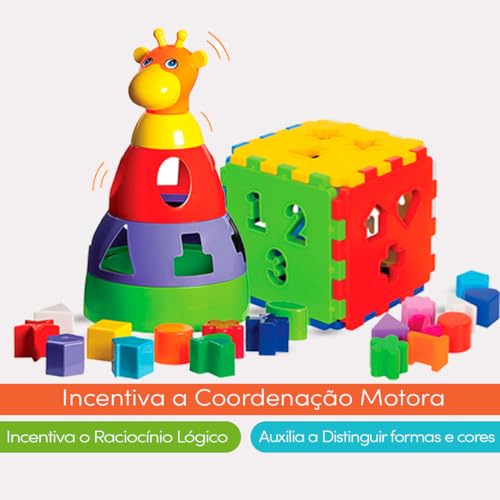 Kit de Brinquedos Educativos Infantil para Bebês 1 Ano Menino e Menina