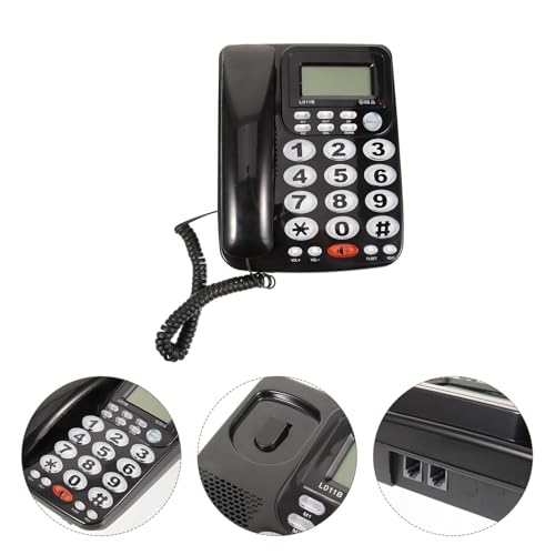 Teléfono de escritorio UPKOCH negro para evitar llamadas complicadas 7