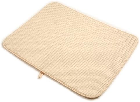 Norpro New 18" X 24" Durable Microfiber Dish Drying Mat Cream Machine Washable