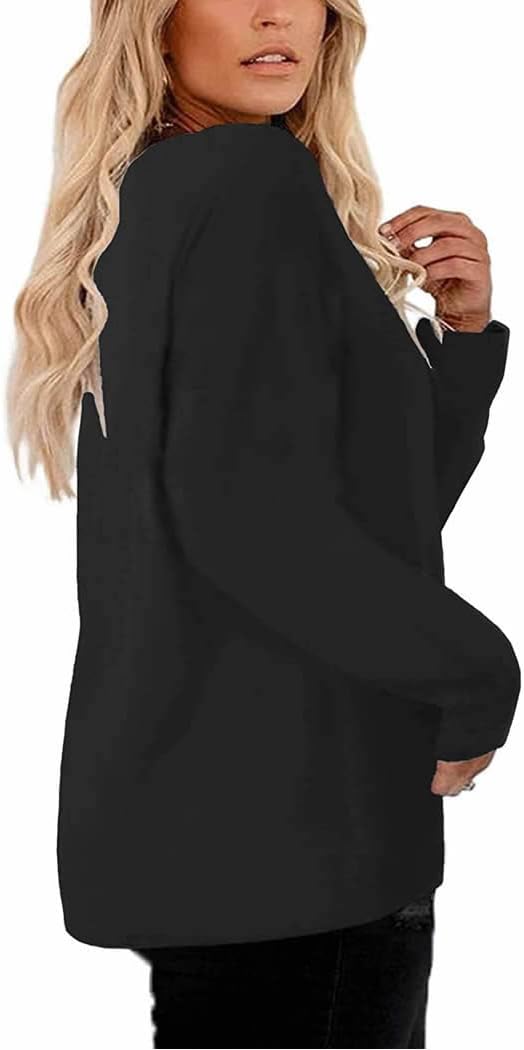 Plus Size Love Heart Graphic Shirt Blouse Tees Women Long Sleeve Tops - Image 2