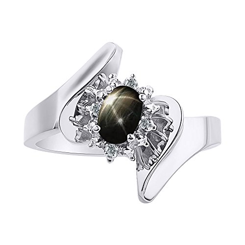 Bague étoile noire en argent et strass, le bijou idéal pour illuminer vos soirées