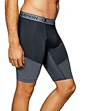 Champion Men's Powerflex Compression Short 9 Inch, Stealth/Stormy Night, Large