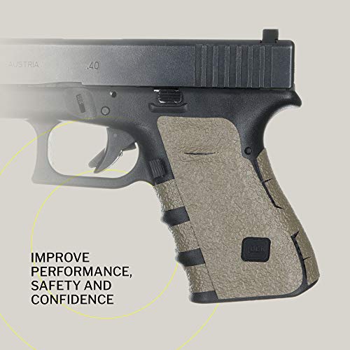 Talon Grips Adhesive Pistol Grip Compatible with Glock 19, 19 Gen5 MOS, 23, 25, 32, 38 – Made in The USA (Gen 4 Large Backstrap - Rubber Moss) - Thumbnail 3