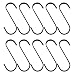 Produktbild YUE QIN 10 Stück S Haken Edelstahl Groß,Haken Flach Küchenhaken Schwarz 10cm für Handtücher,Geschirr,Pflanzen,Gartengeräte,Schal,Bekleidung