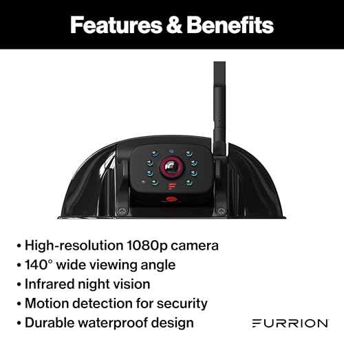 Image of Furrion Vision S+ RV Backup Camera System - Sharkfin Wireless Camera, 1080p HD, 140 Wide-Angle, Infrared Night Vision, Motion Detection, Waterproof, Monitor Not Included - FCNFDTASF