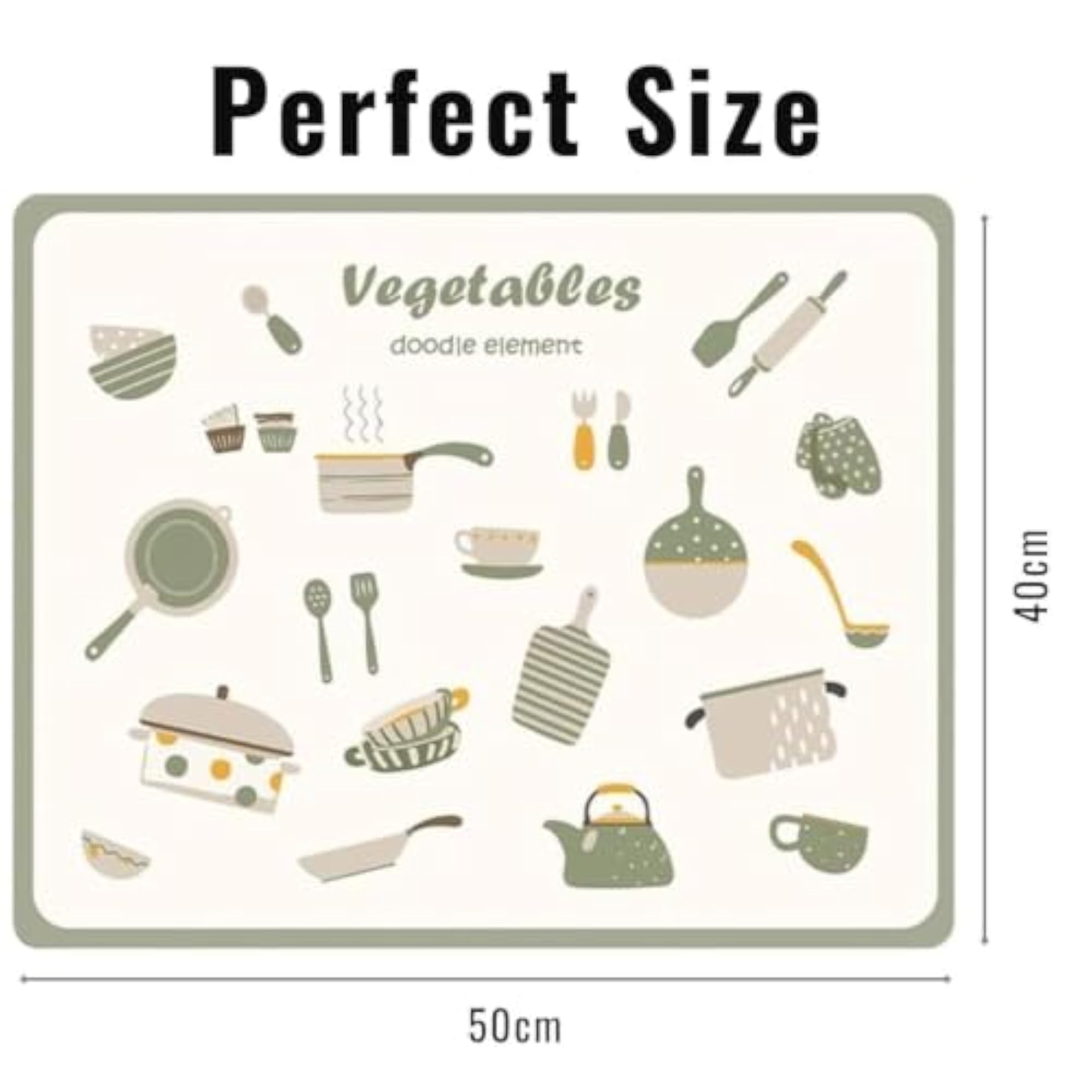 Quick Dry Water Absorbent Kitchen Dish Drying Mat