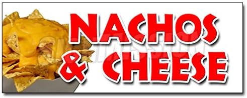 48 "Nachos & Cheese Decal Sticker Snack Melted Mexican Food Tacos tex mex