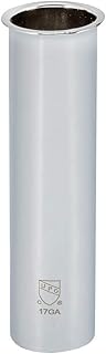 1-1/2 x 6 Inch 17-Gauge Steel Flanged Sink Tailpiece, Brass Plumbing Fitting, Chrome Finish, 35114