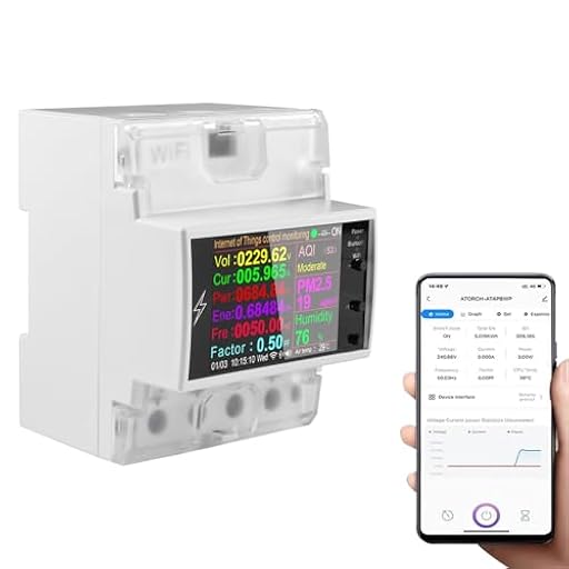 Diymore Medidor de Energía 100A WiFi Din Rail Interruptor Inteligente Control Remoto,Monitor Digital de Consumo de Energía,AC85-265V Medidor Digital Volt Amp Kwh Factor de Frecuencia | Ya disponible en tu tienda friki favorita! En mundofriki.es! Diymore Medidor de Energía 100A WiFi Din Rail Interruptor Inteligente Control Remoto,Monitor Digital de Consumo de Energía,AC85-265V Medidor Digital Volt Amp Kwh Factor de Frecuencia | Ya disponible en tu tienda friki favorita! En mundofriki.es!