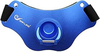 SAN LIKE Fishing Belt Aluminum Fight Belt - Adjustable Aluminum/Carbon Fiber Waist Fighting Belt Rod Holder Stand-up Offshore Gimbal Padded Fishing Pole Belt(Blue)