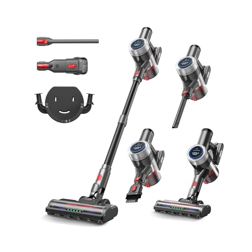 Image of Xlife Cordless Vacuum Cleaner 45KPa 550W for Pet Hair & Multi-Surface Greenlight Reveal Dust 7-Stage HEPA Filter Long Runtime Anti-Tangle Roller Adjustable Stick Lightweight