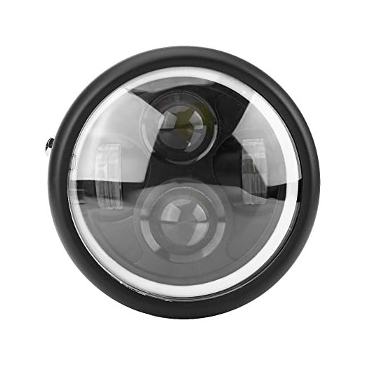 Motorcykel framlykta, 16 cm/6,5 tum motorcykel LED-strålkastare pannlampa ersättning för sportster café racer Bobber