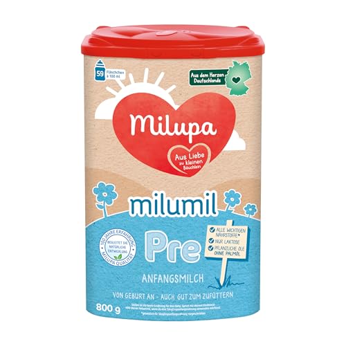 9. Bild von Milumil Milupa Pre Babynahrung, Anfangsmilch von Geburt an, Baby-Milchpulver, 800 g 800 g (1er Pack)