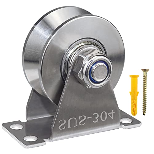 Groove Steel Pulley Block for Sliding Gate, 1 Pack