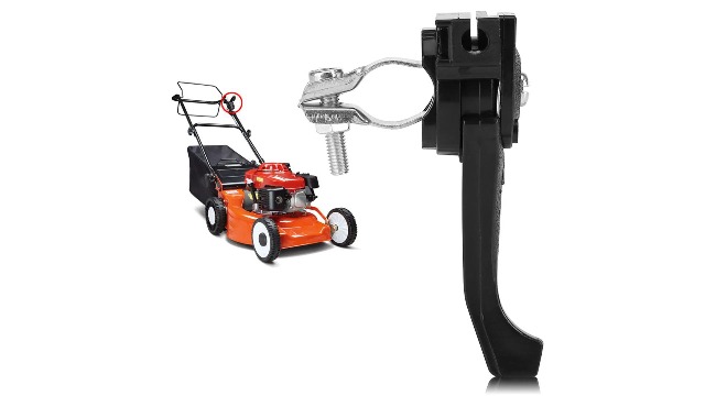 Levier D'Accélérateur Universel Acouto - Pour Tondeuse à Gazon Guidon 19mm - Plastique/Métal Noir