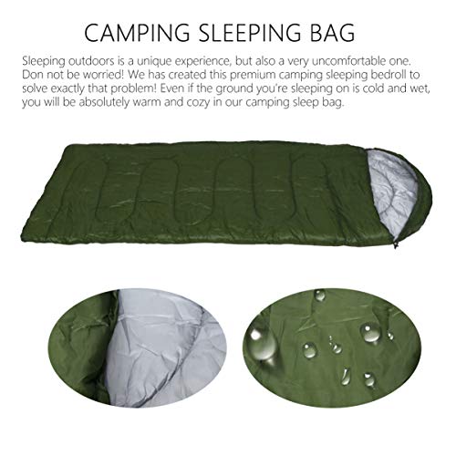 Saco de dormir para acampamento BESPORTBLE, quente, clima frio, impermeável, para adultos, crianças,