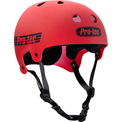 Universo Brands Protec Classic Old School Matte Red- X-Large Helmet #TOP4
