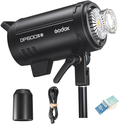Godox DP600III-V DP600IIIV 600Ws Profesional Estudio Flash Incorporado 2.4G Inalámbrico X Sistema Bowens Mount para Boda, Retrato, Moda, Fotografía de Productos(DP600III-V)