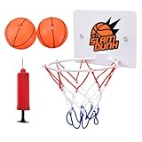 CFEWV Mini Basketballkorb Set mit Saugnapf und Luftpumpe, Kein Stanzen Erforderlich für Indoor Kinderspiele, Ideal für Kinderzimmer und Unterhaltung