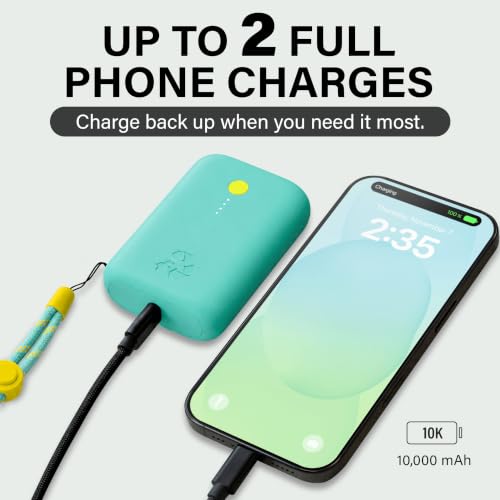 Image of Nimble Champ Portable Charger, 10000mAh Power Bank, 20W Dual USB-C Charging | Compatible with iPhone, Samsung, Tablet, iPad, MacBook, Travel Essential Power Bank with 2ft USB C Cable Included