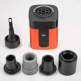 Mini-Luftpumpe mit wiederaufladbarem USB-C-Akku und LED-Licht, bietet Aufblasen und...