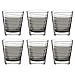 Produktbild LEONARDO HOME 026846 Trinkglas VARIO STRUTTURA 6er-Set 250 ml anthrazit, Glas, Grau
