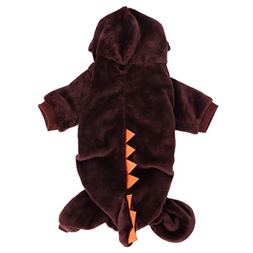 OKJHFD Casaco para cachorro de 5 tamanhos Coral Velo Traje de dinossauro fofo, moletons quentes para