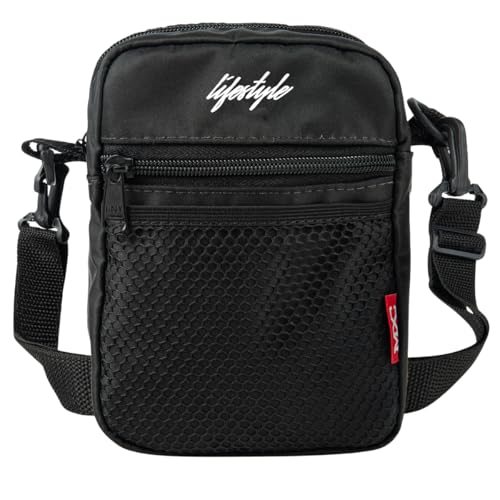 Shoulder Bag MXC BRASIL Mini Bolsa Transversal Alça Tira New Ajustável Tamanho:Único;Cor:Preto