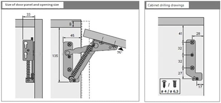 2Pcs Folding Sofa Bed Spring Hinge 10KG 80 Degree Cabinet Door Lift Up Stay Flap Top Support Hinges