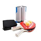 Tragbarer Tischtennisnetz und Zubehör für 2 Spieler